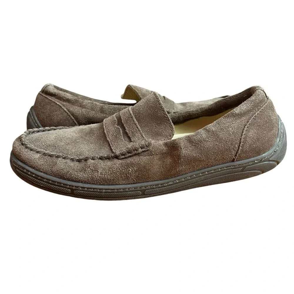 Primigi Penny Loafers Shoes Boys‎ size 38 US 5.5-6 Slip-On Suede Comfort Brown